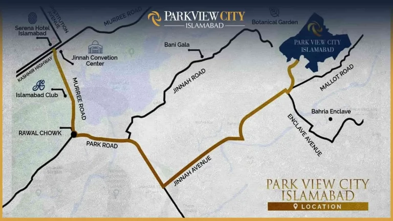 Park View City Islamabad Location Map